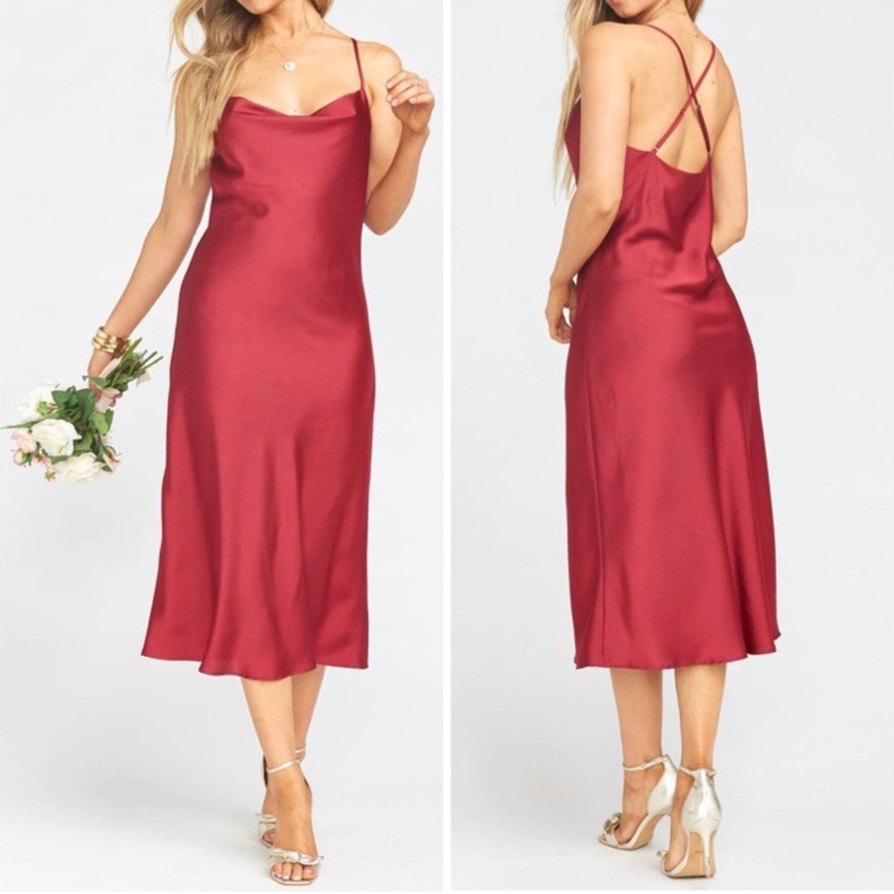 SALE!! NWOT Show Me Your MuMu Verona Cowl Dress Ruby Luxe